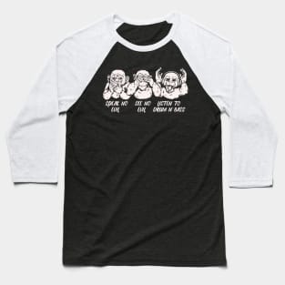 Monkey Business: No Evil, Drum & Bass Baseball T-Shirt